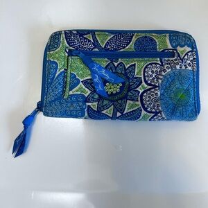 Vera Bradley Blue and Green Quilted Wallet
